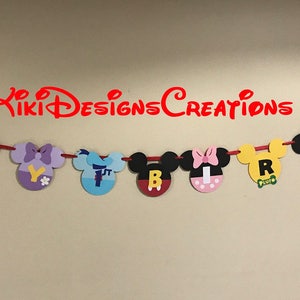 Mickey Mouse Clubhouse Birthday Banner, Mickey Mouse Birthday, Mickey and Friends Banner