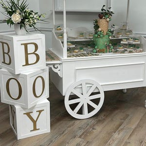 Decoraciones para baby shower con bloques de bebé, decoración para baby shower, bloques de bebé, bloques de letras de madera. imagen 1