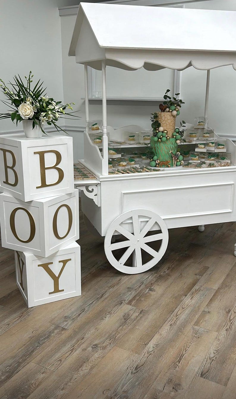 Decoraciones para baby shower con bloques de bebé, decoración para baby shower, bloques de bebé, bloques de letras de madera. imagen 1