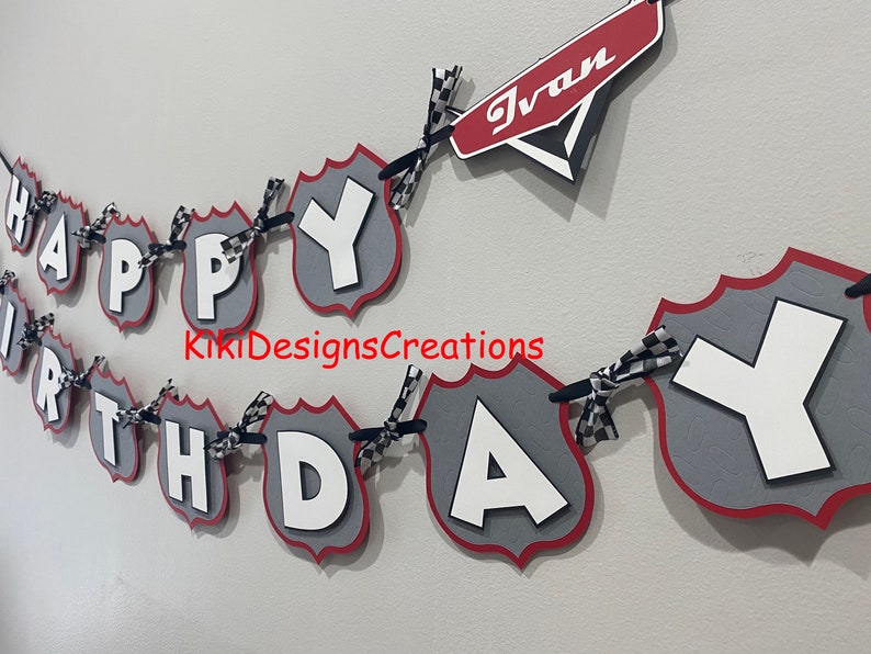 Cars Lightning McQueen Birthday Banner image 8