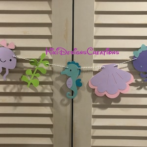 Under The Sea Garland, Under the Sea Birthday Banner, Under the Sea Baby Shower, Mermaid birthday, First birthday