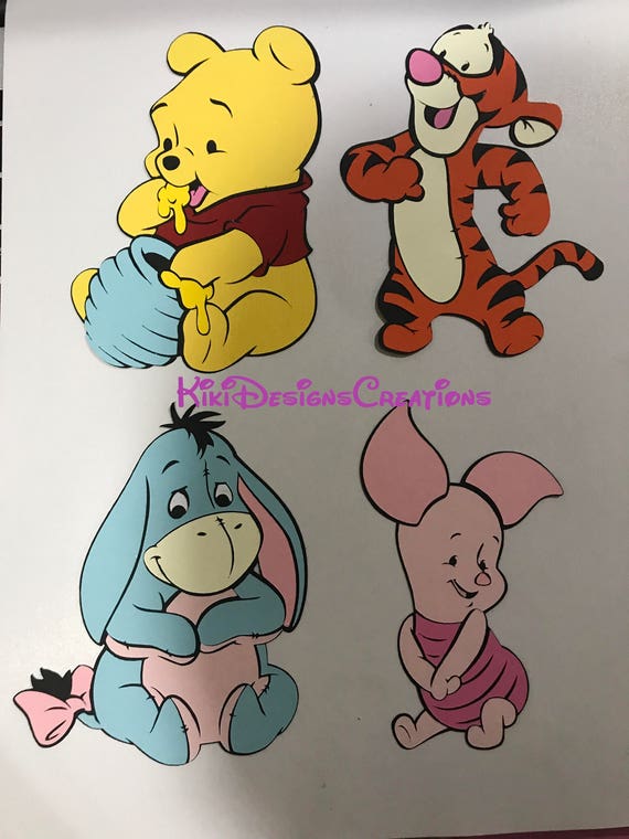 Baby Winnie The Pooh Tigger Piglet Eeyore Cut Out Etsy