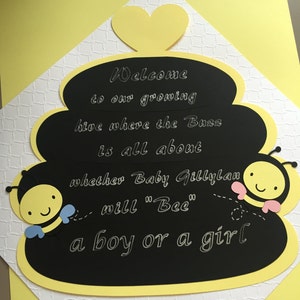 Bumble Bee Gender Reveal Door Sign "What will it bee"