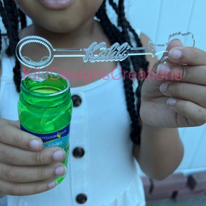 B Doll favors, Personalized bubble wands, Doll birthday party, Acrylic Bubble wand