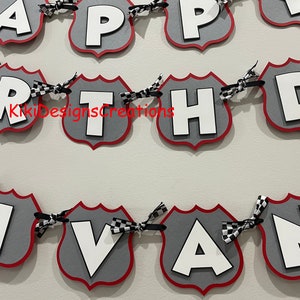 Cars Lightning McQueen Birthday Banner image 4