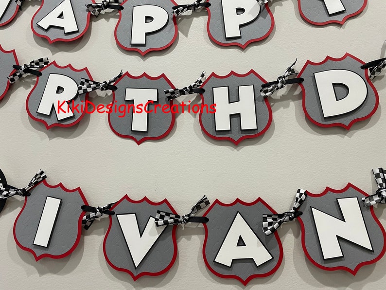 Cars Lightning McQueen Birthday Banner image 4