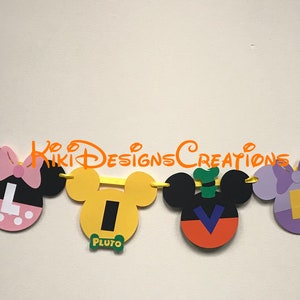 Mickey Mouse Clubhouse Birthday Banner, Mickey Mouse Birthday, Mickey and Friends Banner