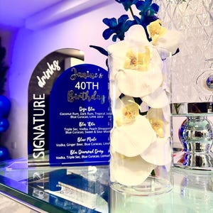 Geschichtete benutzerdefinierte Signatur Getränke Bar Beschilderung / Photo Bar Beschilderung / elegantes Ereignisschild / personalisierte Bar Menü / Hochzeit / Babyparty / Geburtstag