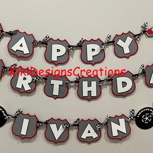 Cars Lightning McQueen Birthday Banner image 2