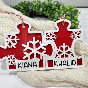 Puzzle Piece Ornament, Personalized Christmas Ornament Keepsake - Etsy