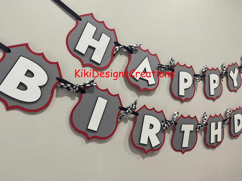 Cars Lightning McQueen Birthday Banner image 6