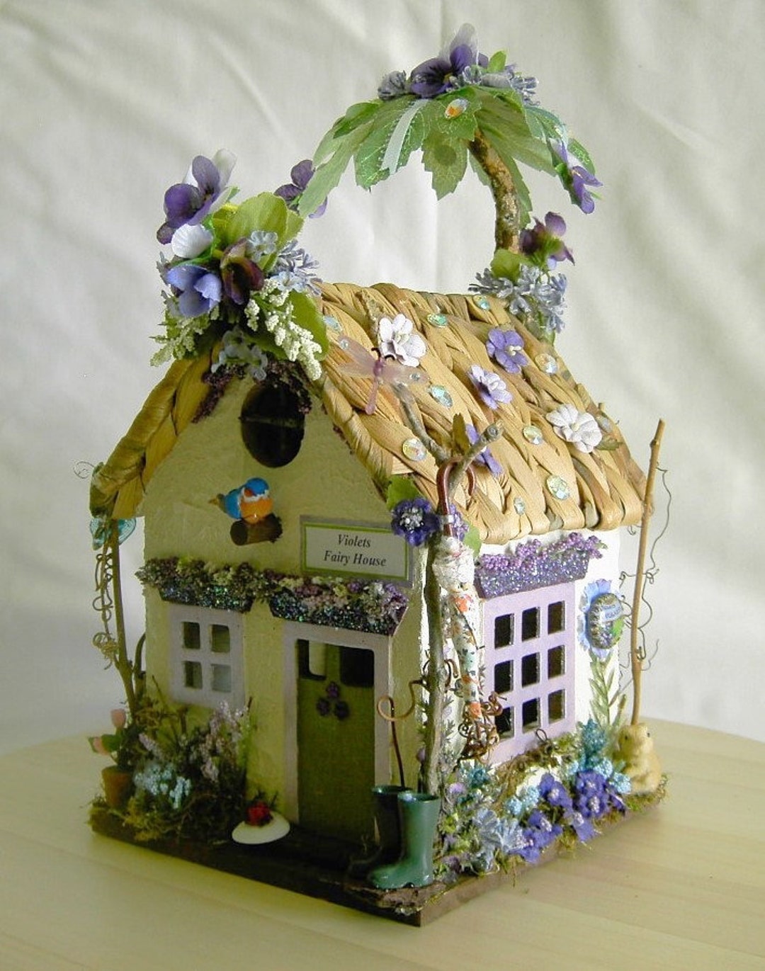 FLOWER FAIRY HOUSE sweet Violets for Inside and Out Fairy Garden House ...