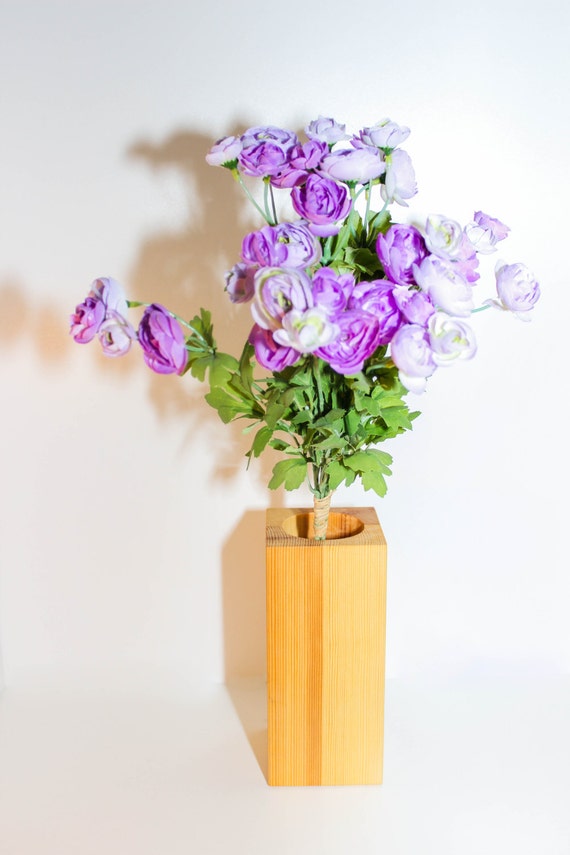 Wood vase rustic vase minimalist vase 