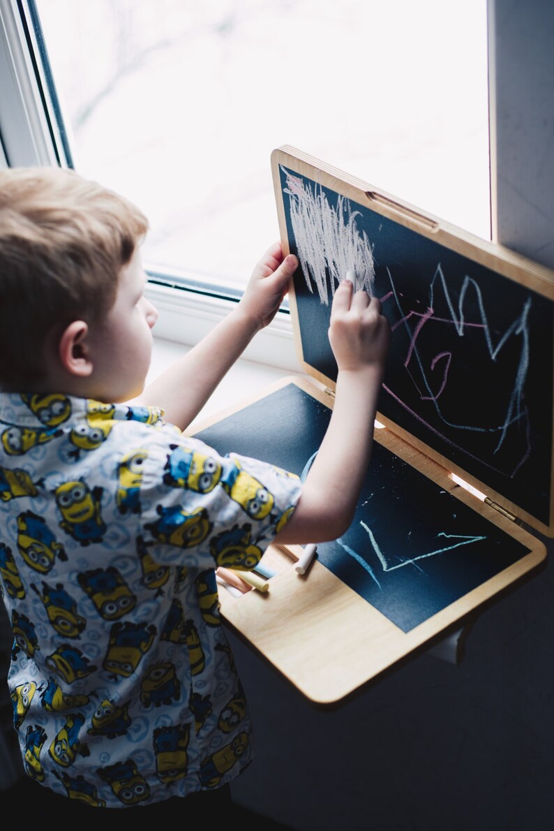 Childrens Wooden Laptop Blackboard Toy Chalkboard kids Etsy