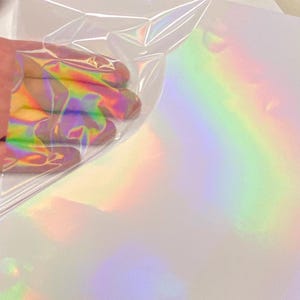 Recubrimiento holográfico transparente de líneas, grado de laminación, vinilo recubierto con adhesivo, envío gratuito a EE. UU.