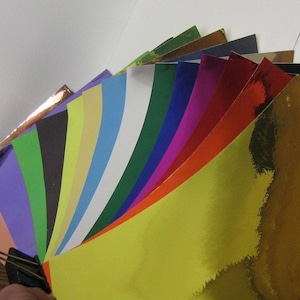 Chrom Schild Vinyl, metallische Kunststoff, Kunststofffolie, Klebstoff beschichtet, wählen Sie Ihre Größe und Farben