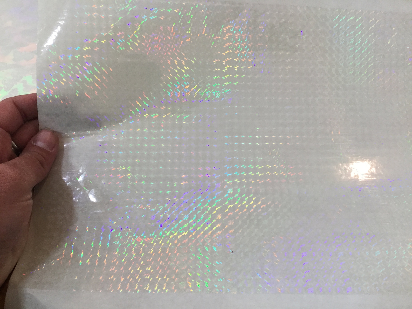 Holographic Transparent Mosaic Prism Overlay 8.25 inch wide Etsy