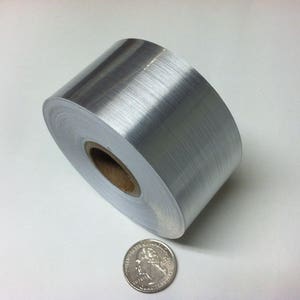 Brushed Aluminum Sign Vinyl, Choose Your Color and Size, Self-Adhesive Tape, Fine Brush, Stainless Steel Look