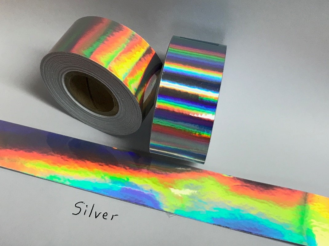 Oil Slick Rainbow Holographic Tape, Free Shipping for USA, Iridescent Vinyl  Tape Shimmer 
