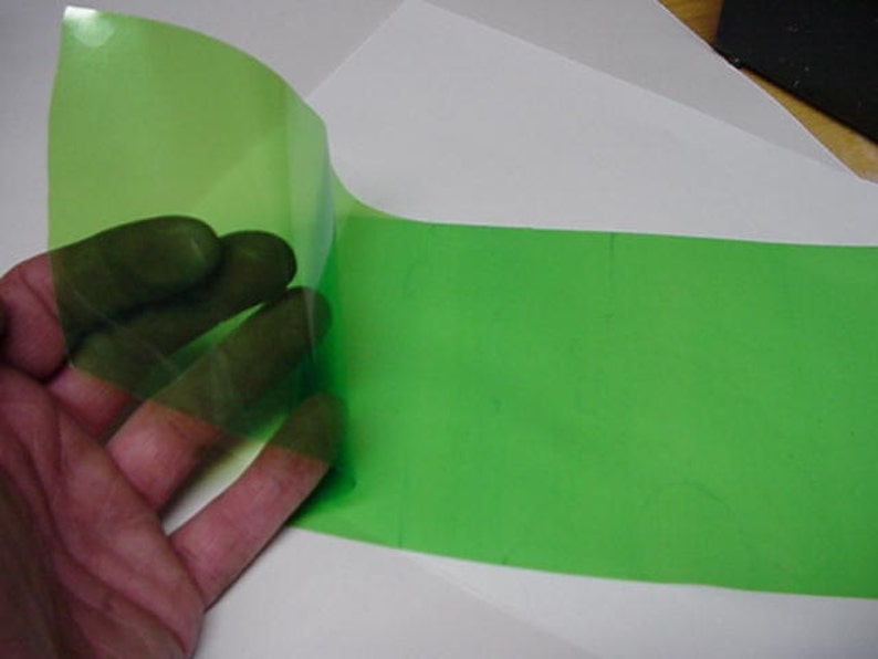 Transparent Colored Adhesive Tape, Free Shipping for USA, Choose Your Size and Color Fluorescent Green