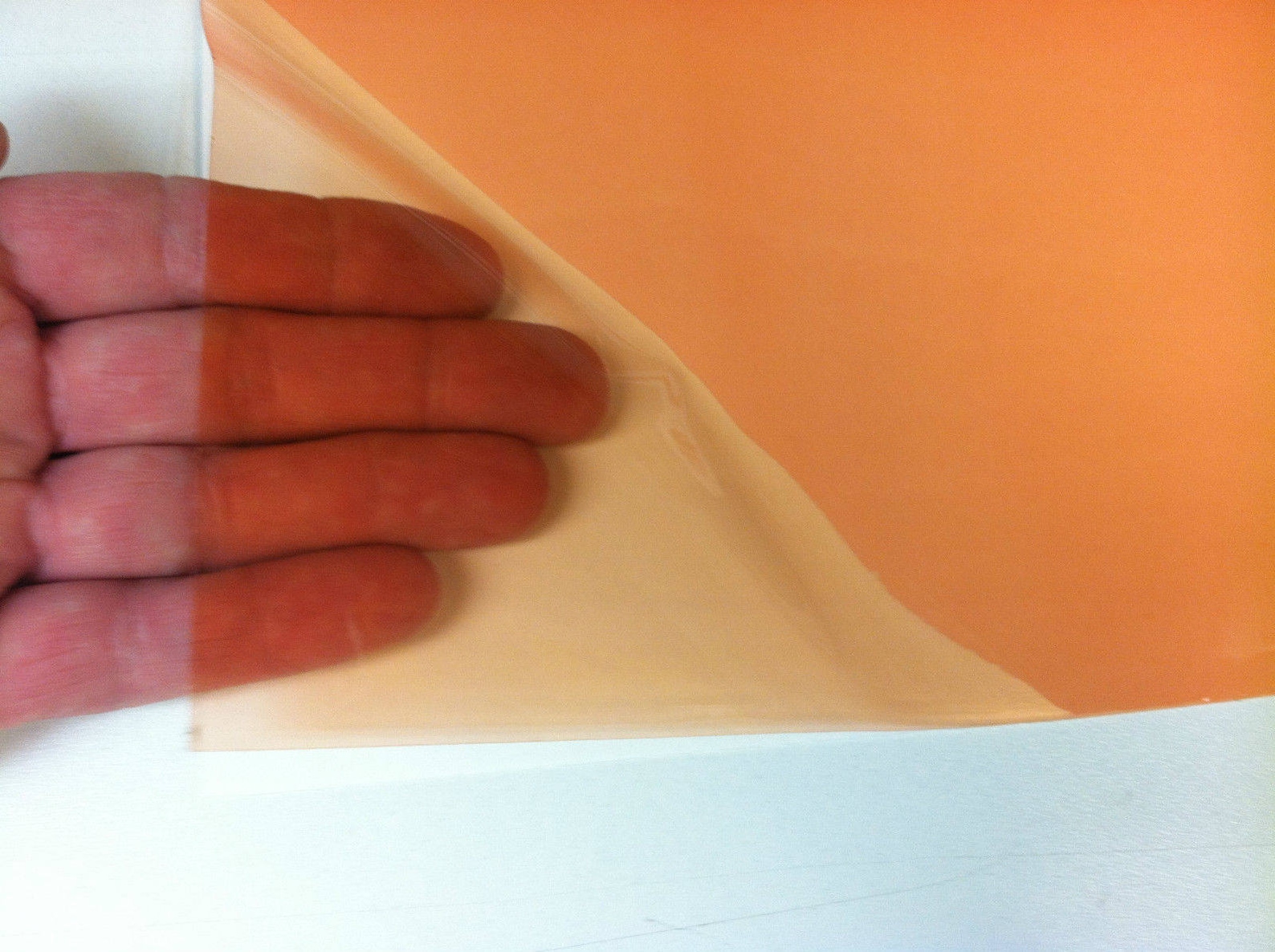 ORANGE Transparent Thin Plastic Sheeting 12 inch x 10 feet Etsy