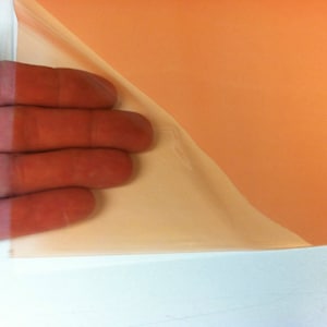 ORANGE Transparent Thin Plastic Sheeting, 12 inch x 10 feet,  Adhesive Coated Film
