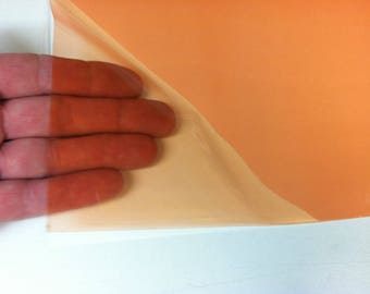 ORANGE Transparent Thin Plastic Sheeting, 12 inch x 10 feet,  Adhesive Coated Film