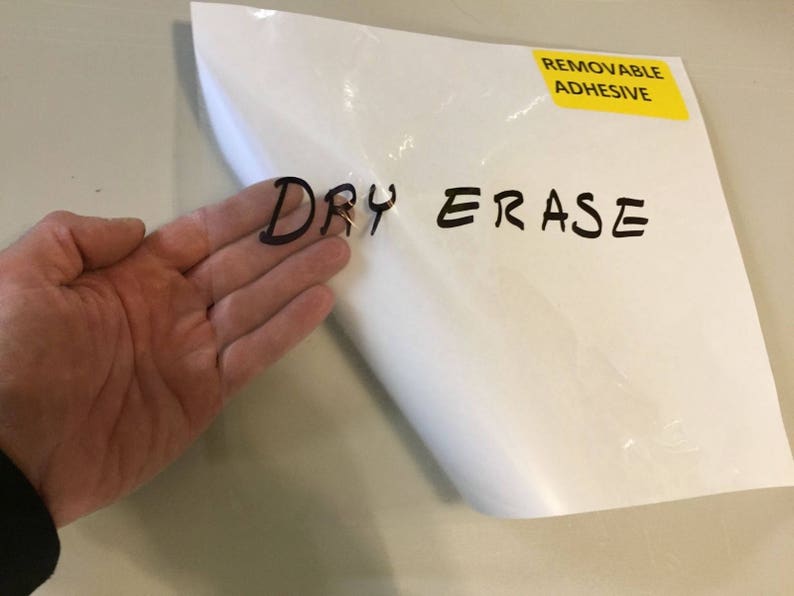 CLEAR Dry Erase Vinyl Film With Removable Adhesive Use With Etsy