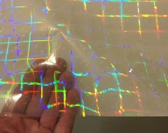 RUTIG holografiskt överlägg, transparent vinyl av ny kvalitet, välj storlek från rullgardinsmenyn
