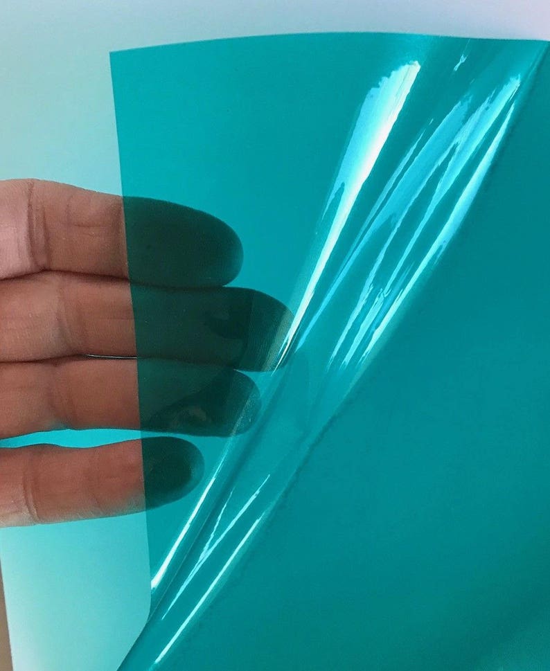 Transparent Colored Adhesive Tape, Free Shipping for USA, Choose Your Size and Color Turquoise