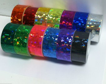HoloCrystal, Kaleidoscope, Holographic Tape, Free Shipping for USA, Confetti, Cracked Ice/Glass