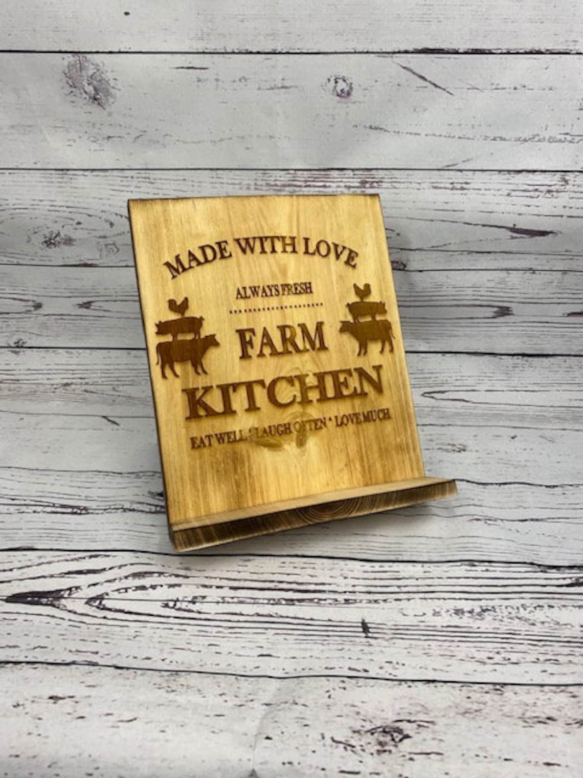 Cookbook holder cookbook stand tablet stand personalized Etsy
