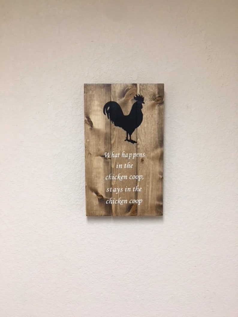Chicken Coop Signs Chicken Decor Pallet Wall Art Wooden Wall Decor Kitchen Decor Laundry Room Decor Rustic Chicken Coop Sign