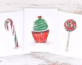 Christmas Card - Holiday Card - Merry Christmas - Christmas Treats - Happy Holidays