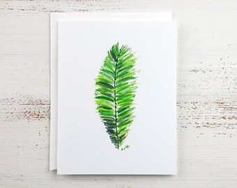 Tropical Leaf - Fern Frond Note Card
