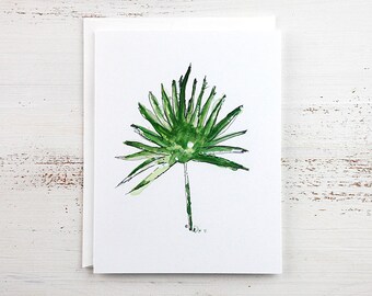 Tropicals - Thank You Card - Tropical Leaf - Bismarkia Note Card