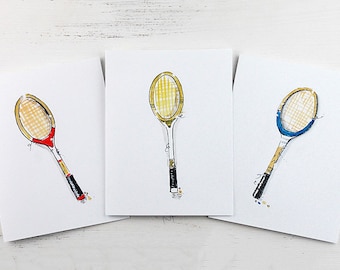 Tennis Cards - Tennis Racquet Cards - Tennis Lover Cards - Cards for Tennis Lovers