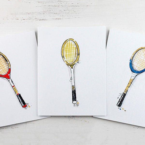 Tennis Cards - Tennis Racquet Cards - Tennis Lover Cards - Cards for Tennis Lovers