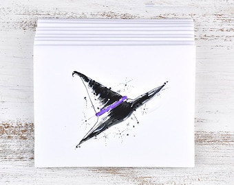 Halloween Card - Halloween - Halloween Party - Wicked Witch - Witch Hat - Black Witch - Halloween Invitation - Party Invites