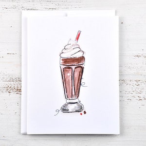 Food Card - Milkshake - IceCream Card - Food Lover Card - Chocolate Milkshake