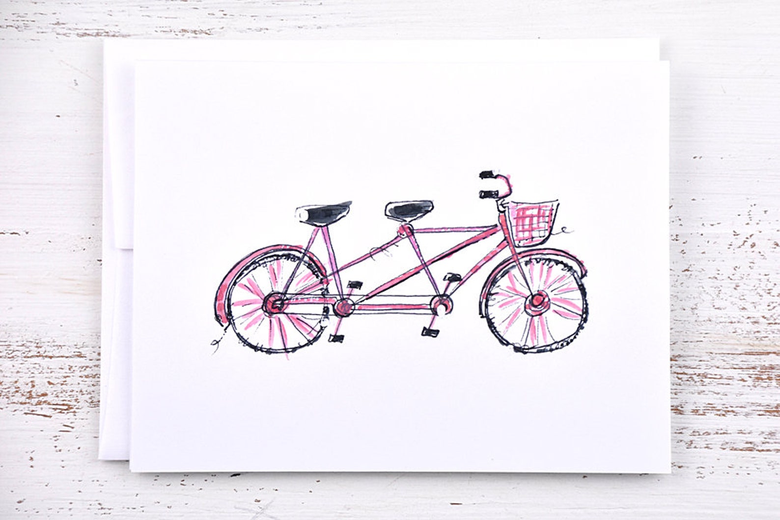 Bicycle Card Bicycle Cycle Ladies Note Card Friendship Etsy
