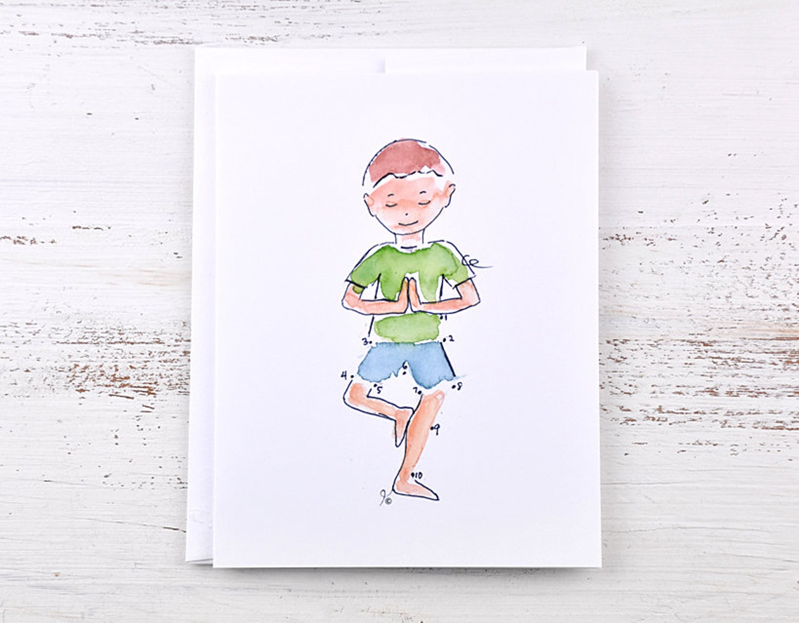 Yoga Kids Card - Tree Pose - Kids Yoga - Yoga Lover - Gifts for Yogis ...