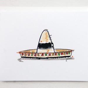 Mexican Party Invitations - Fiesta Card - Cinco de Mayo - Sombrero