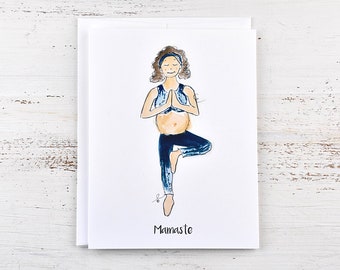 Yoga - Yoga Lover - Prenatal - Pregnancy - Prenatal Yoga - Mamaste - Tree Blue Tie Dye