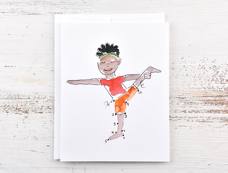 Dot to Dot Yoga Kids Cards- Lord of the Dance Kids Yoga Party Yoga Lover Kids Yoga Kids Yoga Party Invitation Yoga
