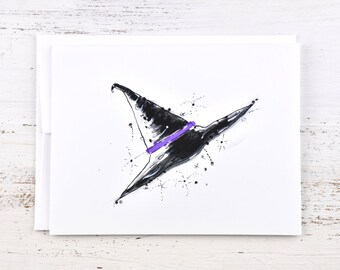 Halloween Invite - Happy Halloween - Halloween - Wicked Witch - Witch Hat - Witch Hat Purple - Party Invite - Halloween Party