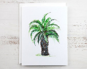 Palm Tree Note Card - Bermuda