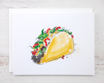 Food Card - Mexican Party - Mexican Food - Taco