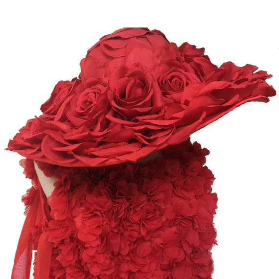 red rose fancy dress