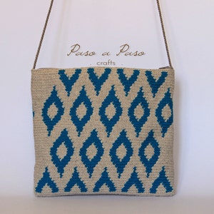 Moroccan crochet side bag PATTERN, Crochet bag pattern, pdf with graph and round by round written instructions